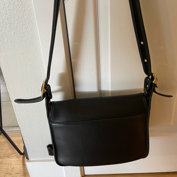 😍90s RARE COACH Vintage City Bag Black Leather Crossbody Shoulder Purse Bag🤍 - Picture 11 of 11